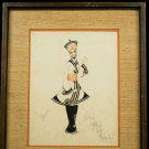 RARE! EDITH HEAD ILLUSTRATION, SIGNED, 1925