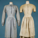 CLAIRE MCCARDELL KITCHEN DINNER DRESS, 1941 &amp; COTTON DRESS, 1943