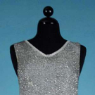 SILVER BEADED FLAPPER DRESS, MID 1920s