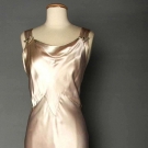 SILVER SATIN EVENING GOWN, 1930s