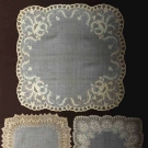THREE EMBROIDERED WEDDING HANKIES, 1840-1860