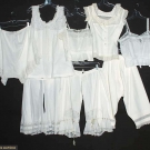 EIGHT PIECES LADIES' WHITES, 1880-1910