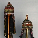 TWO DECORATED CHILDREN&#039;S HATS, CENTRAL ASIA, 19TH C