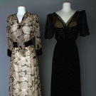 TWO SILK GOWNS, 1930s