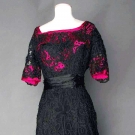 BLACK LACE EVENING GOWN, c. 1908