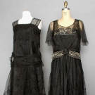 TWO SATIN &amp; LACE PARTY DRESSES, 1925-1930