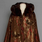 BROWN SILK &amp; LAME COAT, 1920s