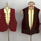 FOUR MEN'S REGIONAL VESTS, MID-LATE 19TH C