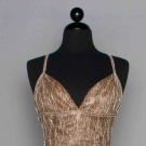 BOB MACKIE BEADED SILK EVENING GOWN, c. 1990