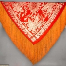CORAL &amp; SILVER LAME SHAWL, 1920s