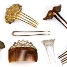 NINE LADIES' HAIR COMBS, 1850-1910