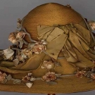 OVERSIZE STRAW HAT WITH ROSES, PARIS, c. 1905