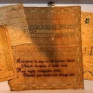 FOUR GIRL'S SAMPLERS, EARLY-MID 19TH C