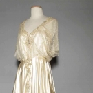 IVORY SILK SATIN WEDDING GOWN, 1912