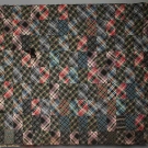 PIECED PLAID QUILT, 1885-1900