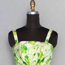 ELIZABETH ARDEN PRINTED GOWN, LATE 1950s