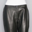 CHANEL M SZ BLACK LAMBSKIN PANTS, c. 2000