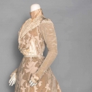 VELVET &amp; WOOL AFTERNOON GOWN, c. 1902