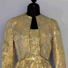 GREEN &amp; GOLD BROCADE COCKTAIL OUTFIT, 1960s