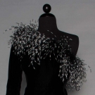 GIVENCHY COUTURE FEATHERED GOWN, 20TH C