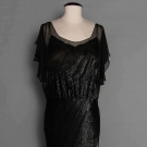 BUGLE BEADED EVENING GOWN, 1930s, LG SZ