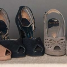 FOUR PAIR LADIES' PLATFORM SHOES, 1940s