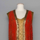 TWO PIECE BEADED GOWN, MID 1920s
