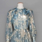 HANAE MORI SILK &amp; LAME GOWN, c. 1980