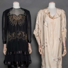 TWO ZANDRA RHODES PAINTED DRESSES, 1970s
