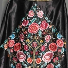 COLORFUL EMBROIDERED CAPE, SPAIN, 1940s