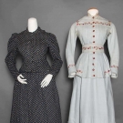 TWO COTTON DAY DRESSES, c. 1875