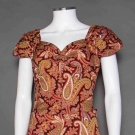 RAYON PRINT SUMMER DRESS, 1940s