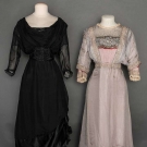 TWO SILK EMPIRE GOWNS, 1910-1912