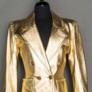 SAINT LAURENT GOLD LEATHER SUIT, 1980s
