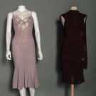 TWO GALLIANO KNIT LACE PARTY DRESSES, 1990s