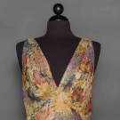 PRINTED LAME EVENING GOWN, 1930s