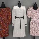 THREE SAINT LAURENT DAY DRESSES, 1980s