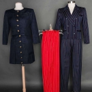 TWO SAINT LAURENT NAVY SUITS, 1990s