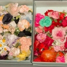 GROUP OF CLOTH FLOWERS, MID 20TH C