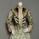 SILK PRINTED AFTERNOON DRESS, c. 1902