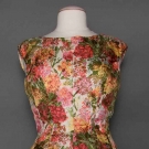 PRINTED SILK BUBBLE DRESS, LATE 1950s