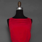 RED SILK BIAS CUT GOWN, 1930s