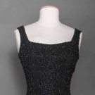 CEIL CHAPMAN BEADED COCKTAIL DRESS, 1950s