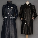 TWO COURREGES VINYL COATS, 1970-1980s