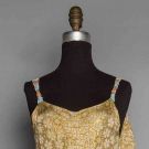 PRINTED GOLD LAME EVENING GOWN, 1930s