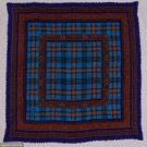 YVES SAINT LAURENT TEAL, PURPLE &amp; GOLD SHAWL, 1980s