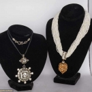 TWO COSTUME NECKLACES, 1980-1990