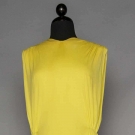 MME. GRES YELLOW SILK EVENING GOWN, 1930-1940