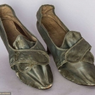 LADY'S BLUE SILK SHOES, 1780-1800