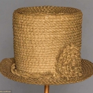 LADY'S CHIP STRAW RIDING HAT, AMERICAN, 1810-1820